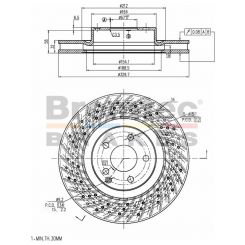 Bremtec Euro-Line Disc Brake Rotor (Pair) 329.7mm