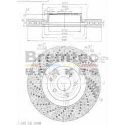 Bremtec Euro-Line High Grade Disc Brake Rotor (Single) 360mm