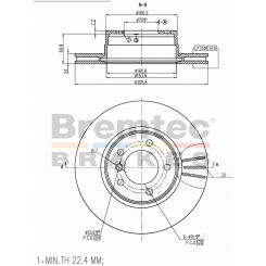 Bremtec Euro-Line Disc Brake Rotor (Single) 309.8mm