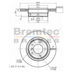 Bremtec Euro-Line Disc Brake Rotor (Pair) 299.9mm