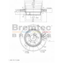 Bremtec Euro-Line Disc Brake Rotor (Pair) 300mm