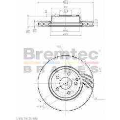 Bremtec Euro-Line Disc Brake Rotor (Pair) 312mm