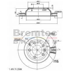 Bremtec Euro-Line Disc Brake Rotor (Single) 329.7mm