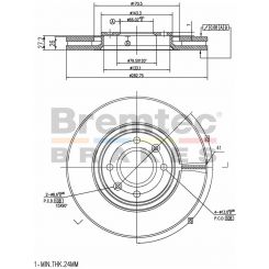 Bremtec Euro-Line Disc Brake Rotor (Pair) 282.9mm