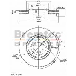 Bremtec Euro-Line Disc Brake Rotor (Pair) 282.9mm