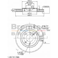 Bremtec Euro-Line Disc Brake Rotor (Pair) 265.5mm