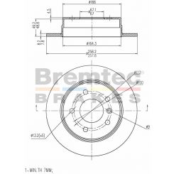 Bremtec Euro-Line Disc Brake Rotor (Pair) 258.00mm