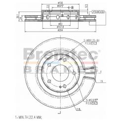 Bremtec Euro-Line Disc Brake Rotor (Pair) 294mm