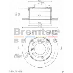 Bremtec Euro-Line Disc Brake Rotor (Single) 271.2mm