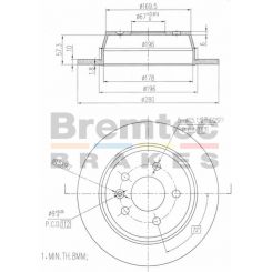 Bremtec Euro-Line Disc Brake Rotor (Pair) 280mm