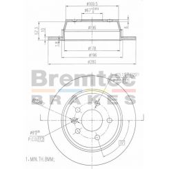 Bremtec Euro-Line Disc Brake Rotor (Pair) 280mm