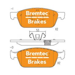 Bremtec Evolve Hybrid-Carbon Brake Pad
