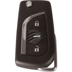 Aunger Ignition Key Flip 3 Button For Toyota Corolla Camry Hilux -13