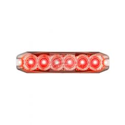 Autolamps Red 6 Module LED Emergency Lamp 12/24V Flush Mount 25cm