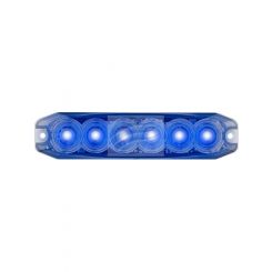 Autolamps Blue 6 Module LED Emergency Lamp 12/24V Flush Mount 25cm