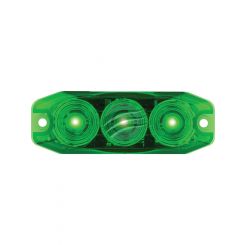 Autolamps Green 3 Module LED Emergency Lamp 12/24V Flush Mount 25cm