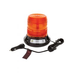 Star LED Amber Beacon 9-32V Magnet Mount W/Cig Plug 12 Strobe 2 Rot