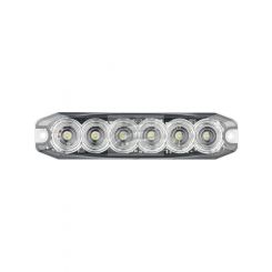 Autolamps White 6 Module LED Emergency Lamp 12/24V Flush Mount 25cm