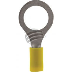 Jaylec Pack 50 Ring Terminal 12mm Insul Pvc Double Crimp Yellow