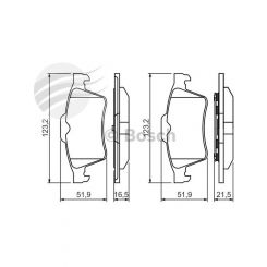 Bosch Brake Pad Rear Set Renault Laguna