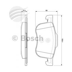 Bosch Brake Pad Front Set Volvo S60 S80 V70