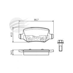 Bosch Brake Pad Rear Set