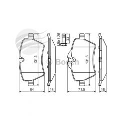 Bosch Brake Pad Front Set Mini Cooper R60 R61 Jcw & S Paceman Countryman