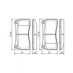 Bosch Disc Pad Front Set Jaguar Xj8, Xjr, Xk8, Xkr