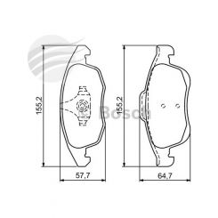Bosch Disc Pad Front Set Alfa Romeo Mito Abarth 695