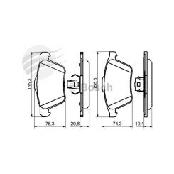 Bosch Brake Pad Front Set Volvo Xc90