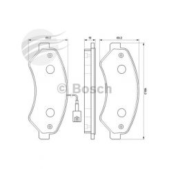 Bosch Brake Pad Front Set Fiat Ducato