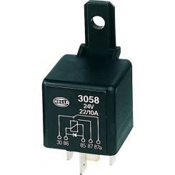 Hella Relay 24V 22/10A 5 Pin Ch/Over Diode Protection