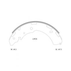 Bosch Brake Shoe Rear Set