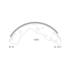 Bosch Brake Shoe Rear Set