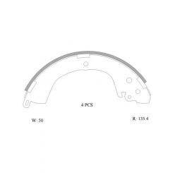 Bosch Brake Shoe Rear Set
