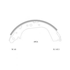 Bosch Brake Shoe Rear Set
