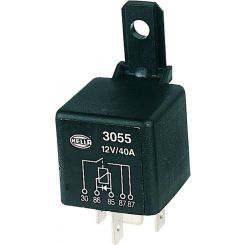 Hella Relay 12V 40A 5 Pin N/Open Diode Protection