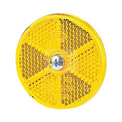 Hella Retro Reflector Amber 60mm Dia Centre Fixing Screw