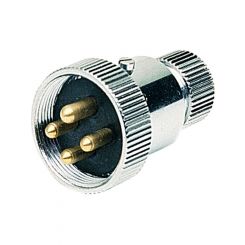 Hella Plug 4 Pin Polarised 12V 22A Chrome Plated Brass