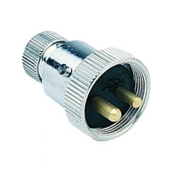 Hella Plug 2 Pin Polarised 12V 22A Chrome Plated Brass