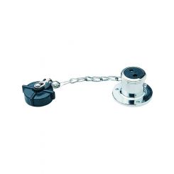 Hella Socket 2 Pin Polarised 12V 22A Chrome Plated Brass