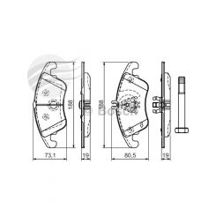 Bosch Brake Pad Front Set Mercedes W204 C280,300,350 E250 2009-,E500