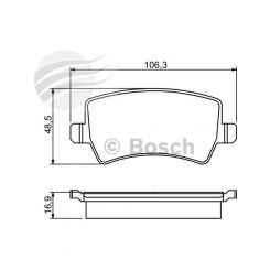 Bosch Brake Pad Rear Set Volvo S80,V60,V70,Xc60,Xc70 Mondeo