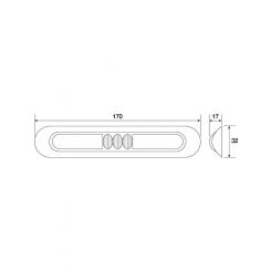 Ignite Zeon LED Amb/Red Side Marker Lamp 10-30V 21 Leds Chrome Bezel