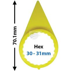 Nice Pack 100 Wheel Nut Indicator 30 - 31mm Yellow Rubber (NWL3031-100)