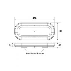Jaylec LED Mini Lightbar 12/24V Permanent Lens 21X [ref Narva 85014A]