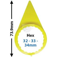 Nice Wheel Nut Indicator Sizes 32 - 33 - 34mm Yellow Rubber (NWL3234)