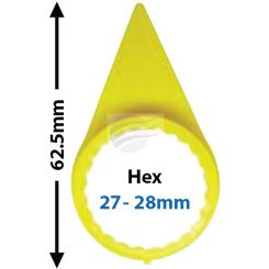Nice Wheel Nut Indicator Sizes 27 - 28mm Yellow Rubber (NWL2728)
