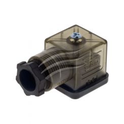 Jaylec Din Connector Square Type "A" 24V w/ LED 2 Pole w/ Common Earth