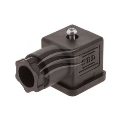 Jaylec Din Connector Square Type "A" 2 Pole With Common Earth, Black